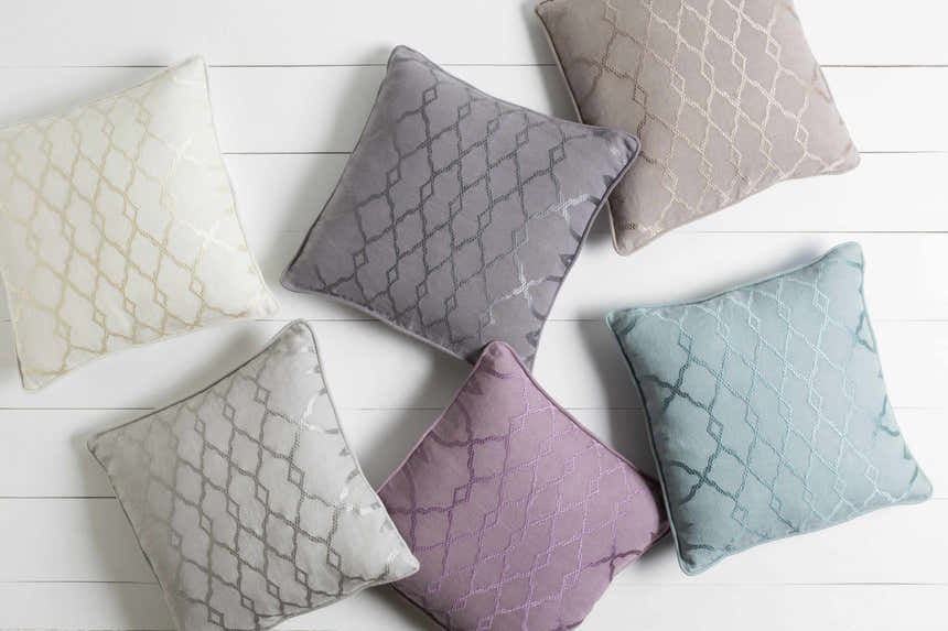 Ansonia Aqua Lattice Square Throw Pillow - Clearance