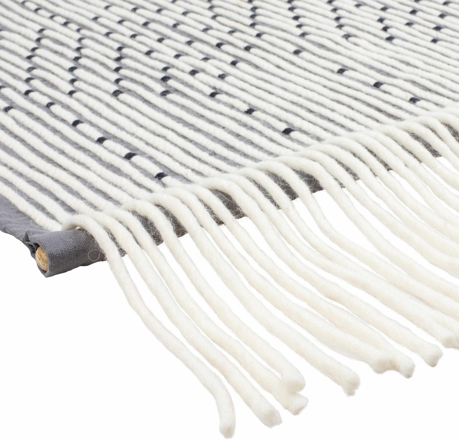 Mansura Gray and White Patterned Wall Hanging