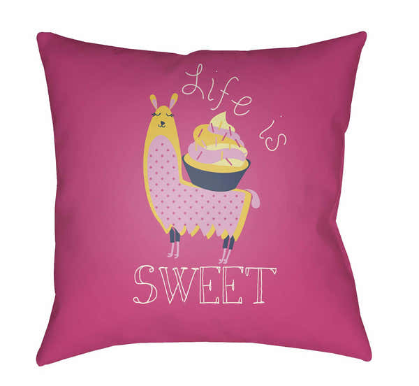 Kids Animal Print Decorative Nursery Pink Outdoor Throw Pillow