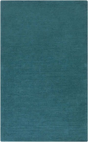 Close-up of the Brockton Solid Teal Wool Rug showing its texture and rich teal color. Design-Rectangle-58