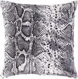 Manticao Charcoal Snake Print Throw Pillow - Clearance