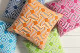 Bonnyrigg Blue Geometric Diamond Accent Pillow - Clearance