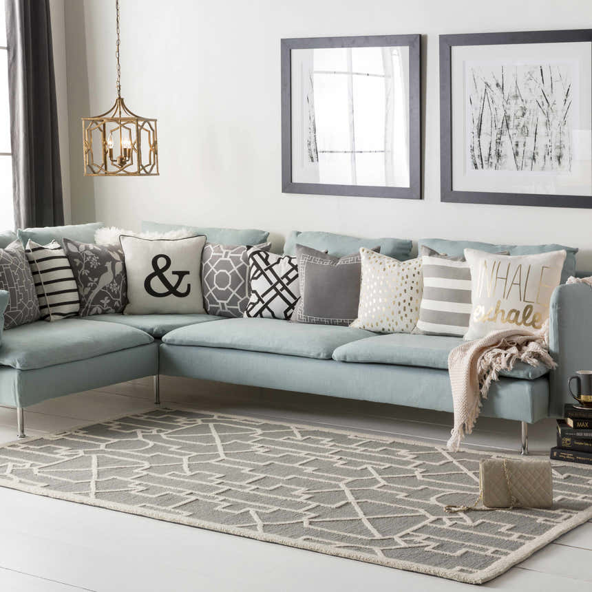 Greystanes Black White Lattice Accent Pillow - Clearance