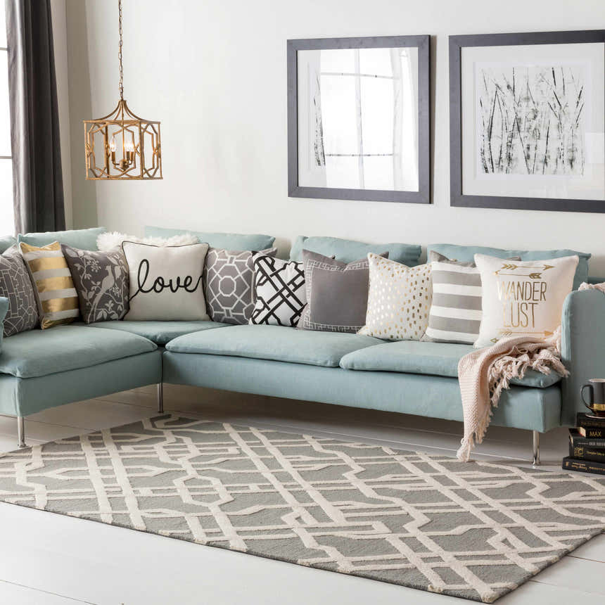 Greystanes Black White Lattice Accent Pillow - Clearance