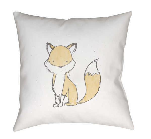Nursery Cartoon Fox Decorative Outdoor Throw Pillow