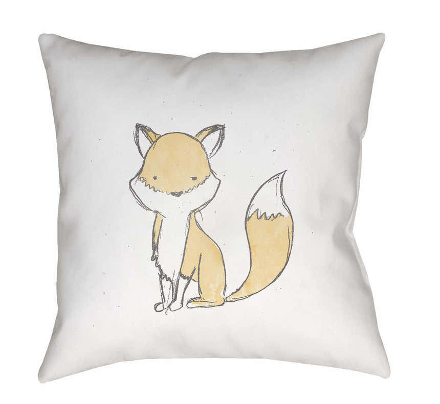 Nursery Cartoon Fox Decorative Outdoor Throw Pillow