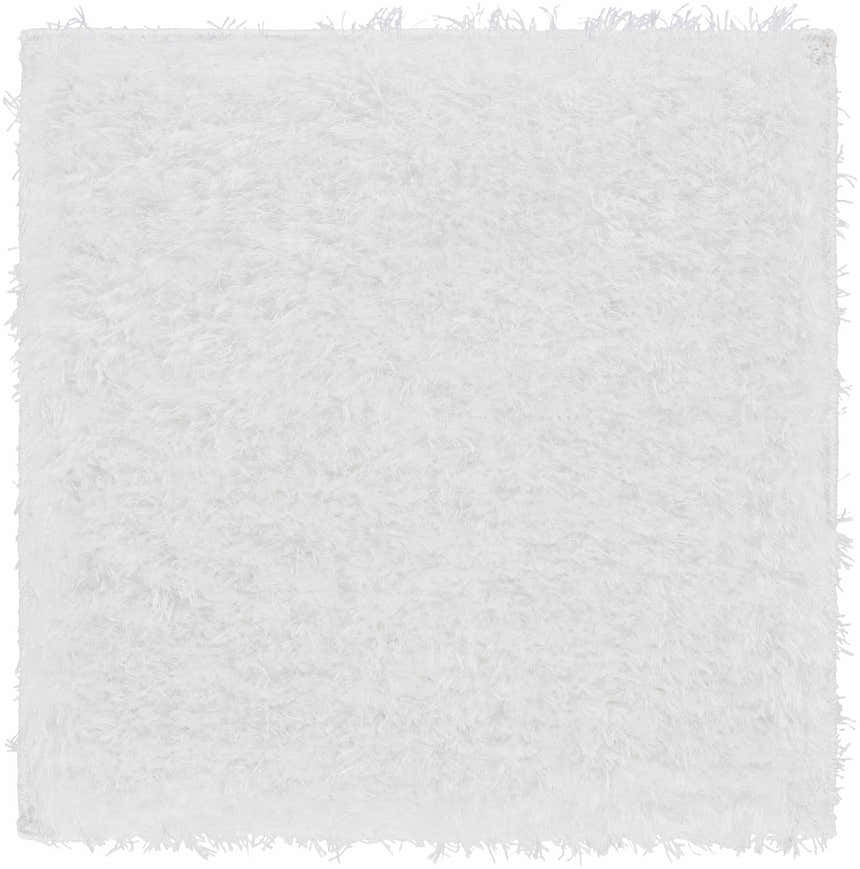 Close-up of the white Piedmont Area Rug, a soft, shag rug with a textured, contemporary design. Swatch