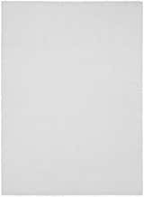 Close-up of a white, plush, shag Piedmont Area Rug. Contemporary style, machine woven, 100% polyester. Design-Rectangle-5373
