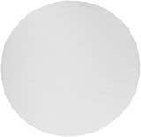 Close-up of a round, white, shag Piedmont Area Rug. Soft, fluffy texture. Contemporary style. Design-Round-710