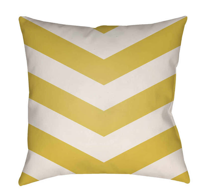 Pikit Yellow Chevron Outdoor Throw Pillow