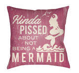 Pinagsibaan Mermaid Script Square Accent Outdoor Pillow