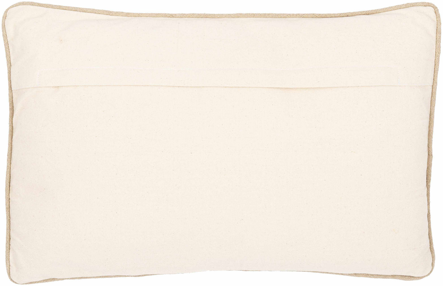 Lunara Cream Raised Ribbed Horizontal Stripe Cottage Country Linen Lumbar Pillow - Clearance