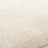 Lunara Cream Raised Ribbed Horizontal Stripe Cottage Country Linen Lumbar Pillow - Clearance