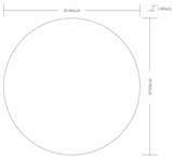 Pontalina Round Silver Gray Mirror