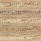 Close-up of hand woven Quebradillas Area Rug. Jute rug with black and light olive tones. Swatch