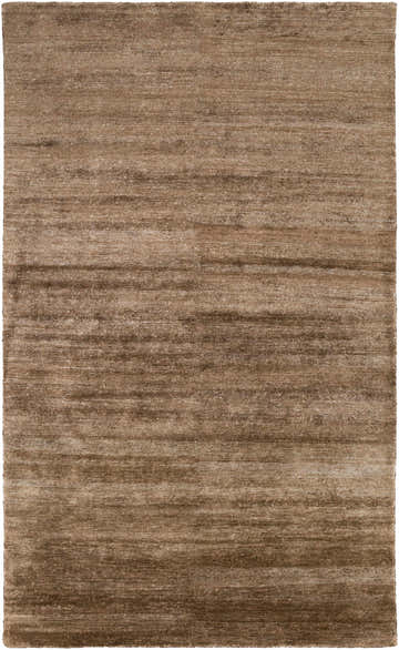 Close-up of the hand woven Reigate Area Rug. The rug has a horizontal pattern and is various shades of brown. Design-Rectangle-58