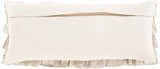 Revere Beige Ruffled Lumbar Pillow - Clearance