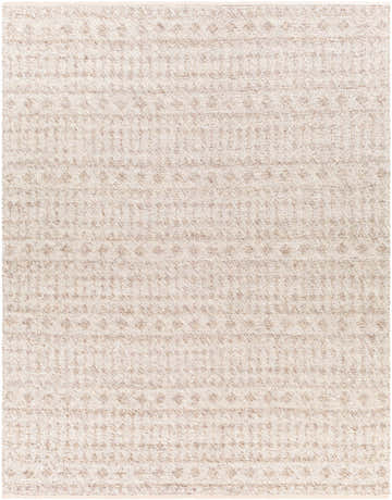 Close-up of the Argonne Area Rug. Hand woven, natural fibers in metallic silver and white with a subtle geometric pattern. Design-Rectangle-810
