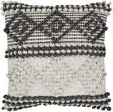 Rippey Black & White Textured Diamond Throw Pillow - Clearance