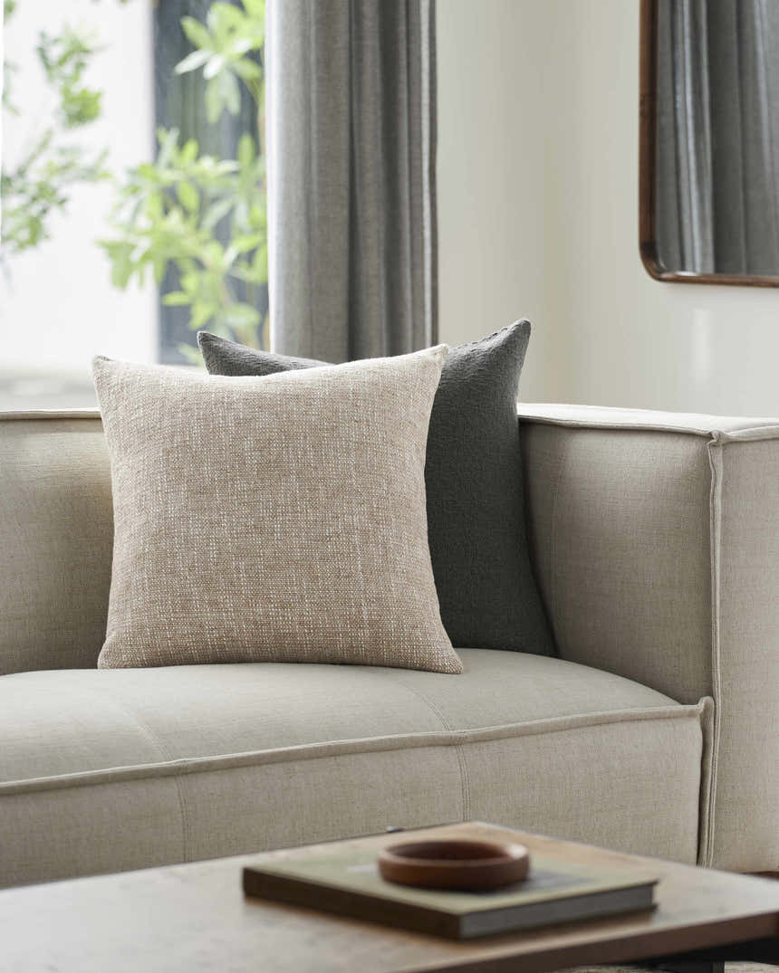 Rossa Tan Throw Pillow - Clearance