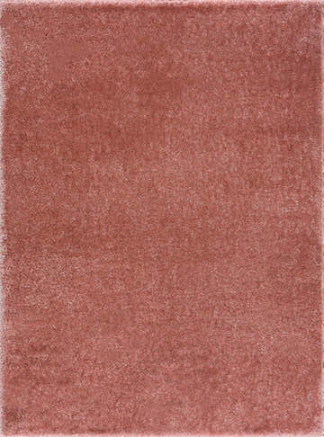 Close-up of the Rosava Dusty Pink rug, showing its soft shag texture and subtle wavy pattern. Design-Rectangle