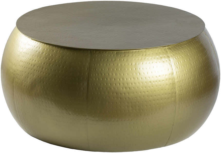 Lyncourt Golden Textured Round Coffee Table - Clearance