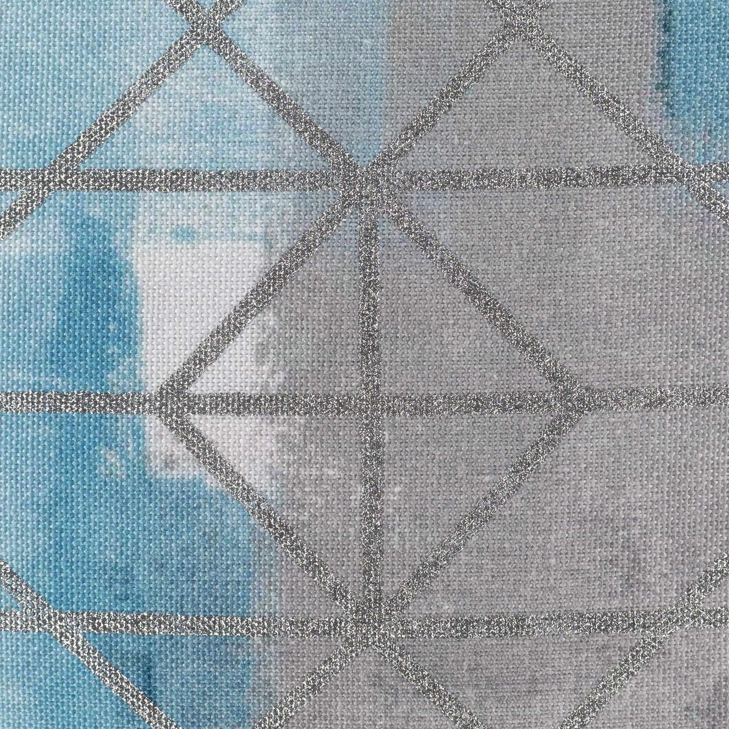Sason Blue Geometric Square Throw Pillow - Clearance