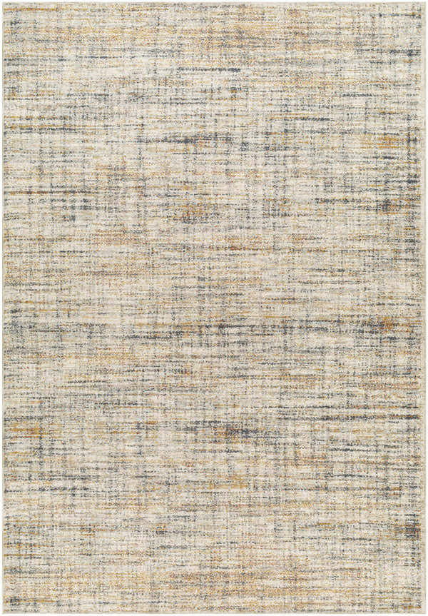 Close-up of the Jules Area Rug. Lambswool and light brown rug with a contemporary, textured design. Design-Rectangle-6796