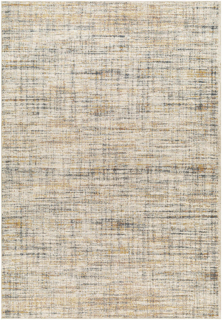 Close-up of the Jules Area Rug. Lambswool and light brown rug with a contemporary, textured design. Design-Rectangle-6796