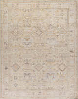 Close-up of the Marlene Damask Light Brown Area Rug by Becki Owens x Livabliss, featuring a traditional cream and brown pattern. Design-Rectangle-71010