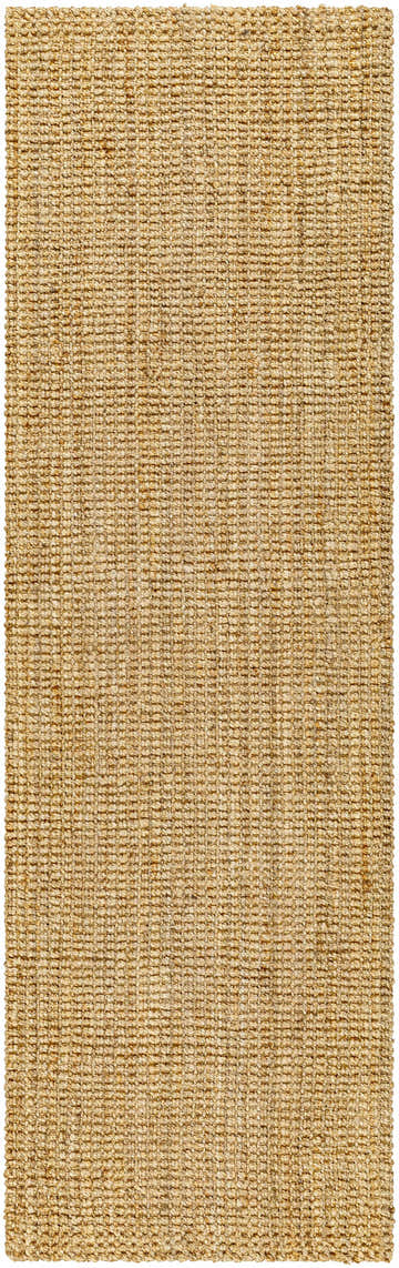 Close-up of the hand woven Calla Jute Tan Area Rug by Livabliss x Becki Owens, showing texture and neutral colors. Design-Runner-268
