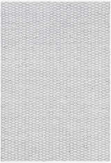 Close-up of the Scarborough Area Carpet. Hand-woven gray and white rug with a subtle geometric pattern. Contemporary, natural fibers. Design-Rectangle-576