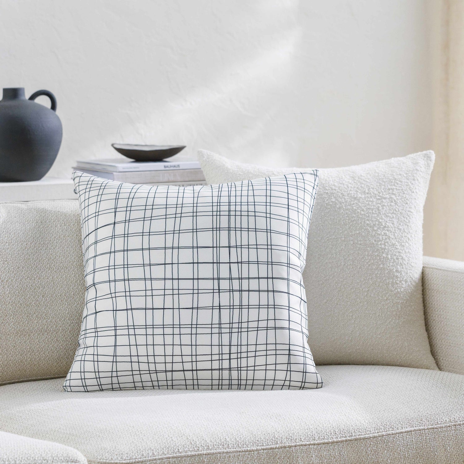 Kezia Off White Throw Pillow - Clearance