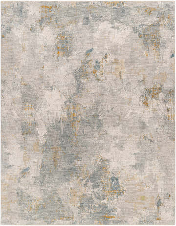 Close-up of the Haydn Rock Pattern Rug. Contemporary style with gray, light gray, and nutmeg colors. Machine woven texture. Design-Rectangle-710103