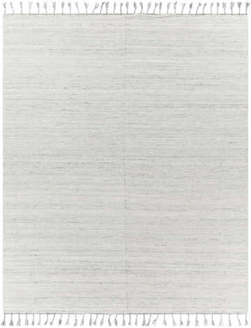 Close-up of the hand woven Anaya Beige & Blue Area Rug, featuring a subtle pattern and fringe detail. Design-Rectangle-810