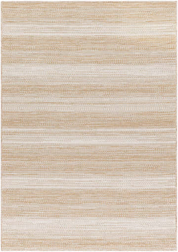Close-up of the Kris Beige Area Rug showing its subtle horizontal stripes and woven texture. Neutral colors. Design-Rectangle-517
