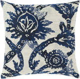 Shongaloo Navy Floral Patterned Throw Pillow - Clearance