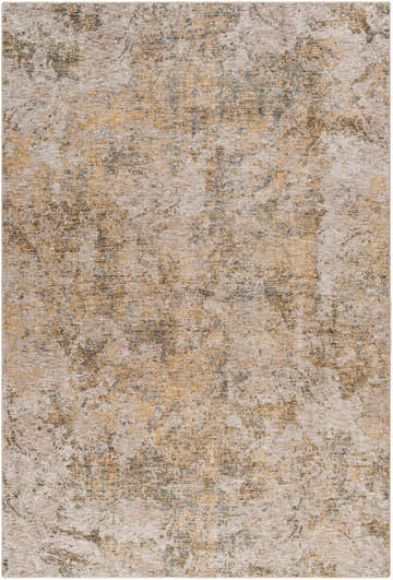 Close-up of a textured Aleka Rich Textured Rug in bone, clay, dark gray, and sage colors. Contemporary style. Design-Rectangle-6796
