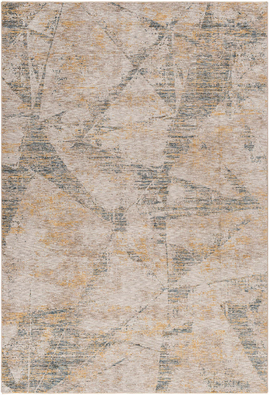 Close-up of the Cadao Rich Textured Traditional Rug featuring light peach, mocha, and multi-brown tones. Design-Rectangle-6796