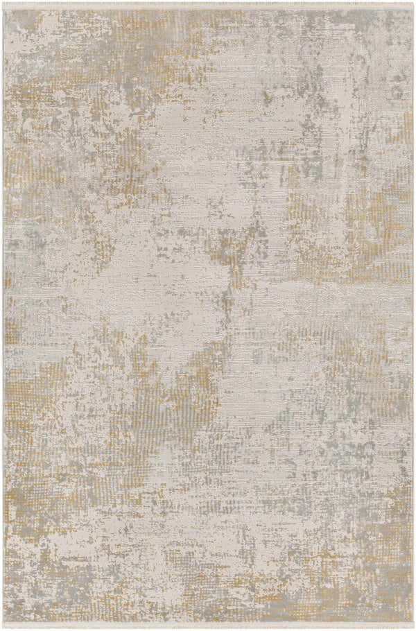 Close-up of Siirt Textured Luxe Rug, bone, faded driftwood, gray, and light brown colors, contemporary style. Design-Rectangle-537