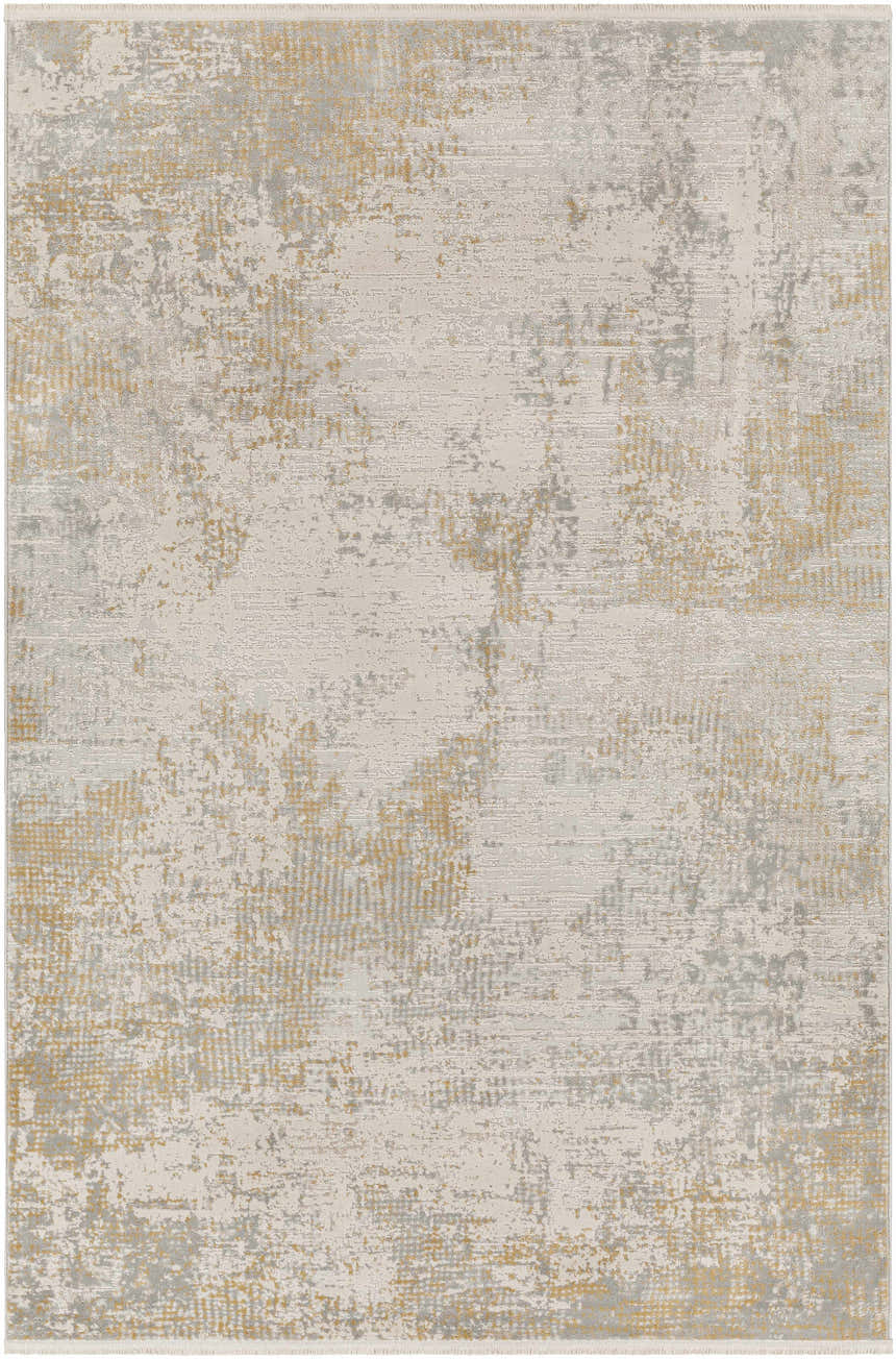 Close-up of Siirt Textured Luxe Rug, bone, faded driftwood, gray, and light brown colors, contemporary style. Design-Rectangle-537