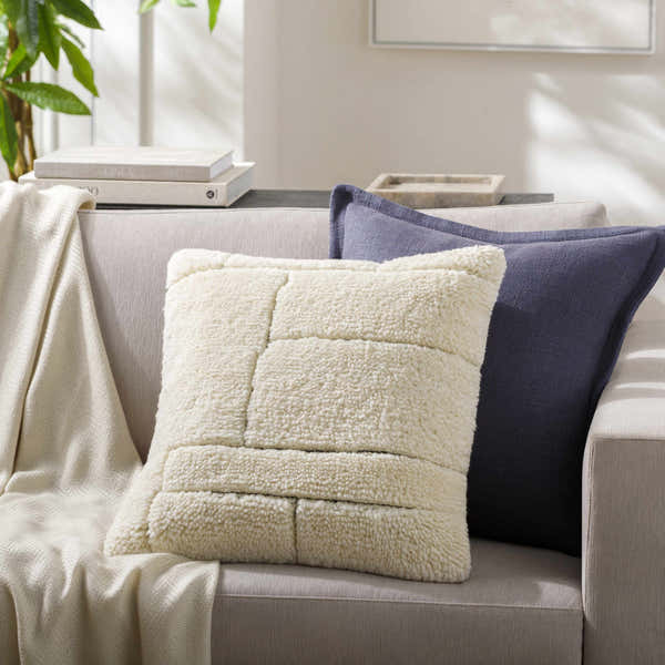 Marly Cream Wool Throw Pillow - Clearance