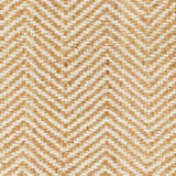 Close-up of the Aren Area Rug showing a hand-woven, geometric, cinnamon and beige chevron pattern. Swatch