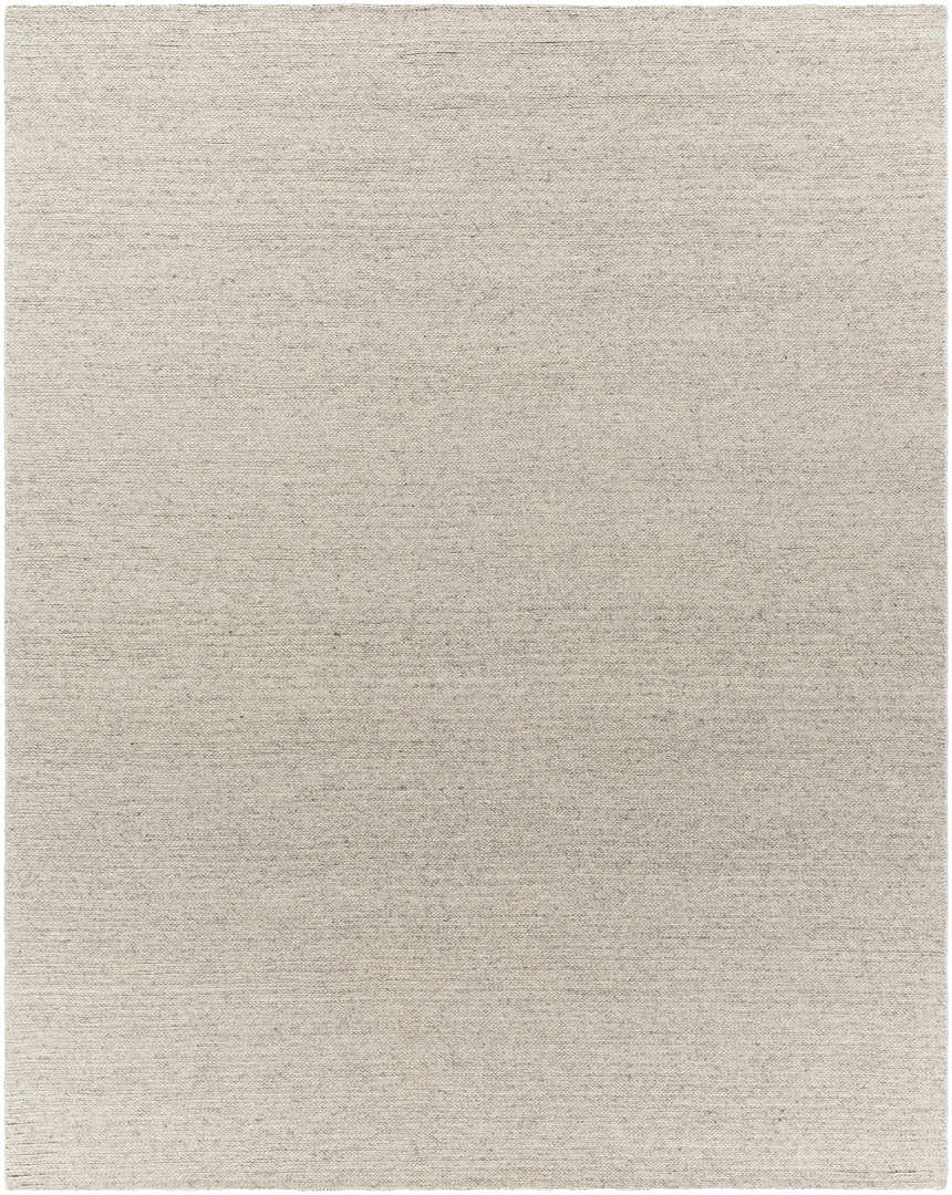 Close-up of the hand-woven Alyra Beige Solid Area Rug showing texture and subtle color variations. Design-Rectangle-810
