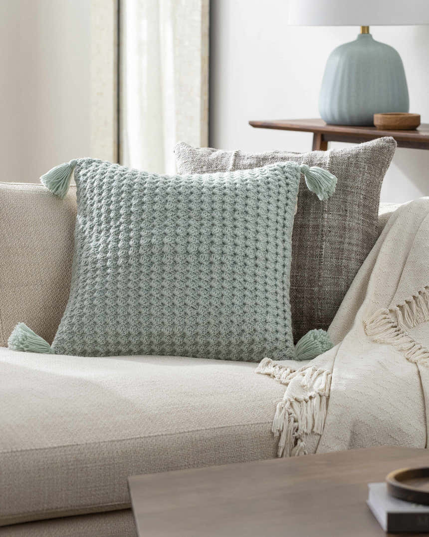 Litzy Light Blue Throw Pillow - Clearance