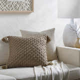 Magan Dark Red Throw Pillow - Clearance