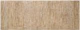 Close-up of the tan Jehan Area Rug, featuring a subtle vertical pattern and soft, textured design. Design-Runner-2773