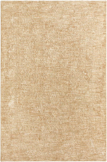 Close-up of the Jenis Beige Area Rug, showcasing its subtle traditional pattern and soft, tan color. Design-Rectangle-6796