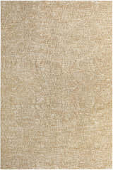 Close-up of Katia Tan Area Rug. Khaki and tan farmhouse style rug with subtle traditional pattern and soft texture. Design-Rectangle-6796