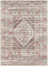 Close-up of the Liam Area Rug in Beachhouse, showing its traditional floral pattern and distressed texture. Design-Rectangle-57
